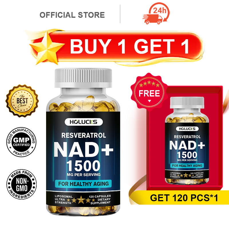 Resveratrol Capsule Anti Aging - HOLUCKS NAD+ Kapseln, mit NAD+ 1500mg