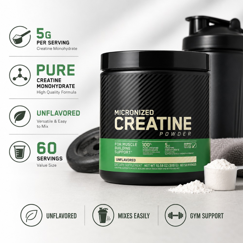 Kreatin-Monohydrat-Pulver 300g – Nutrition For Fitness Bewertung und Preis