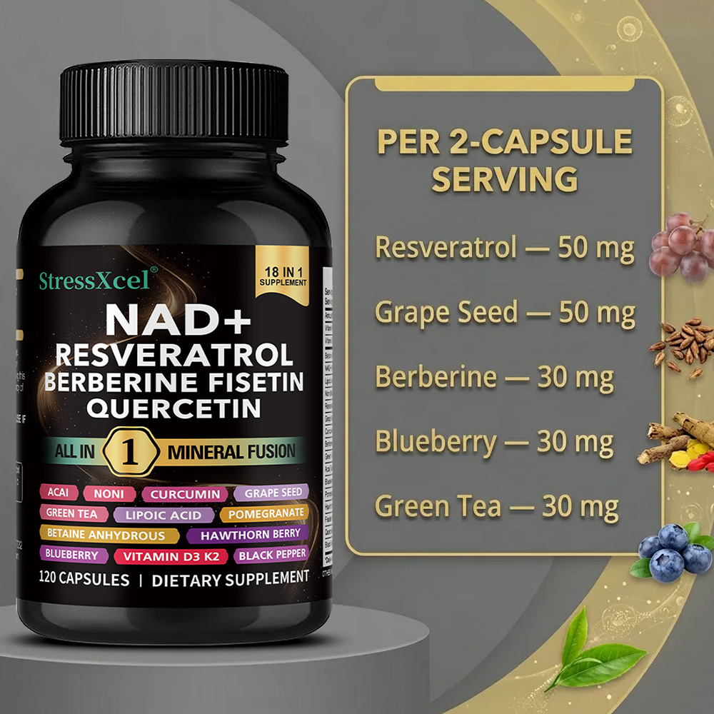 NAD+ Nahrungsergänzungsmittel  – Resveratrol Capsule Anti Aging Bewertung und Preis