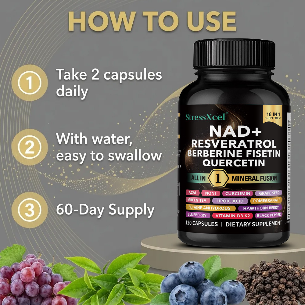 NAD+ Nahrungsergänzungsmittel  – Resveratrol Capsule Anti Aging Bewertung und Preis